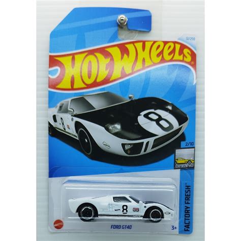 風火輪 Hot Wheels FORD GT40 福特 跑車 超跑 新色 黑白 普卡 蝦皮購物