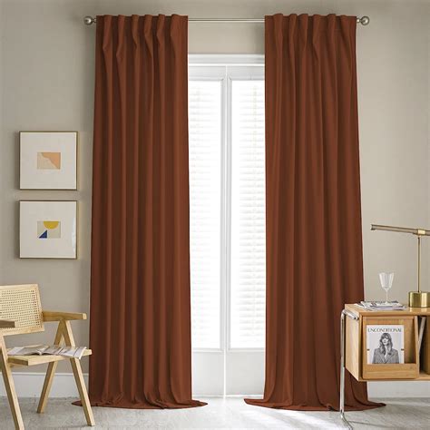 Mumfas Rust Burnt Orange Velvet Curtains 84 Inches Long