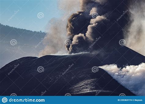 View Of Eruption Of Cumbre Vieja Volcano La Palma Canary Islands