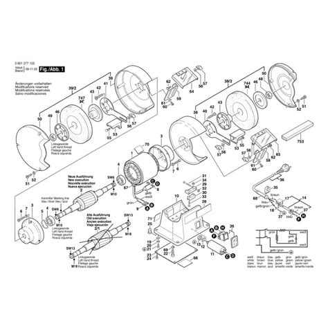 Bosch Spare Parts for Bench Grinder GSM 200