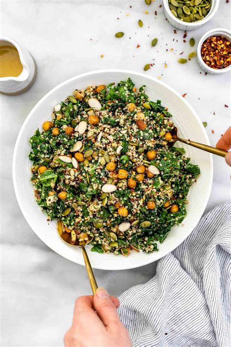 Kale Quinoa Salad Lemon Dijon Dressing Eat With Clarity