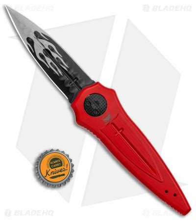 Paragon Warlock Knife Red Aluminum Cross Shield Sword 4 Black Flame