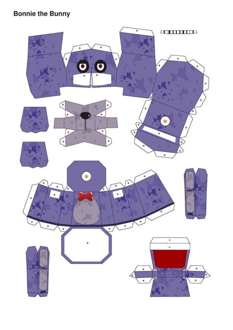 Five Nights At Freddys Purple Bonnie The Bunny Free Printable Five Nights At Freddys Paper