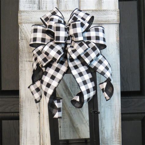 Buffalo Check Bow Buffalo Plaid Bow Buffalo Check Bow For Etsy