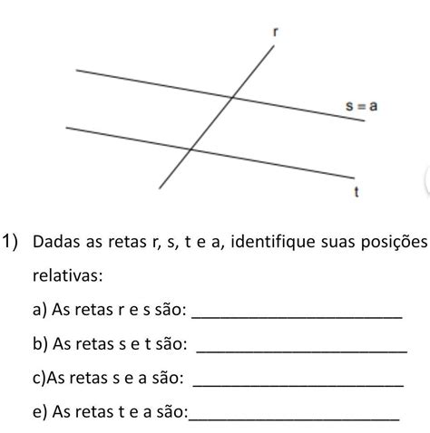 Determine A Posição Relativa Entre As Retas De Equações Ensino