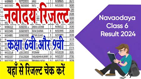 Navaodaya Class 6 Result 2024 नवोदय बोर्ड ने कक्षा 6वीं का रिजल्ट जारी