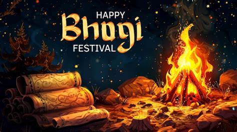 Premium PSD Happy Bhogi Pandigai Holiday Harvest Festival Of Andhra