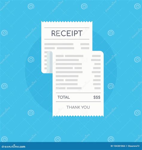 Receipt Invoice Sign Paying Bills Design Receipt Icon With A Total