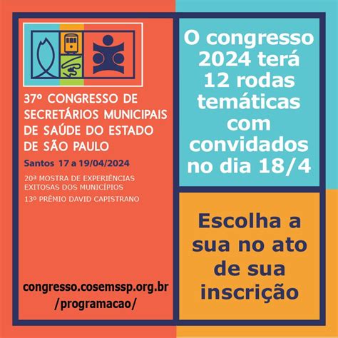 COSEMS SP SUS 37º Congresso de Secretários Municipais de Saúde do