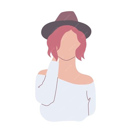 Premium Vector Redhead Woman Wearing Hat Vector Illustration