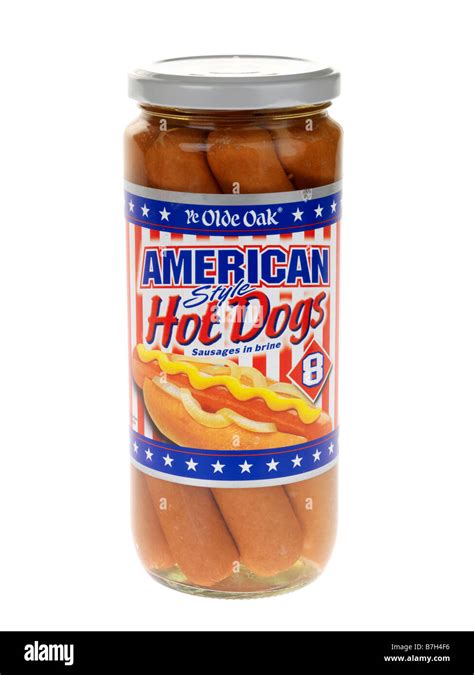 Jar Of Hot Dog Sausages Stock Photo Alamy