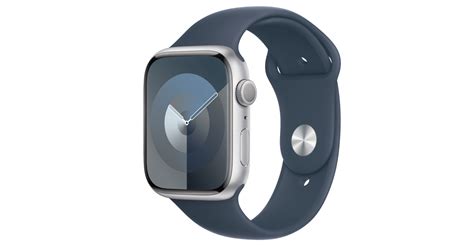 购买 Apple Watch Series 9 Gps ；45 毫米银色铝金属表壳；风暴蓝色运动型表带 M L Apple 中国大陆