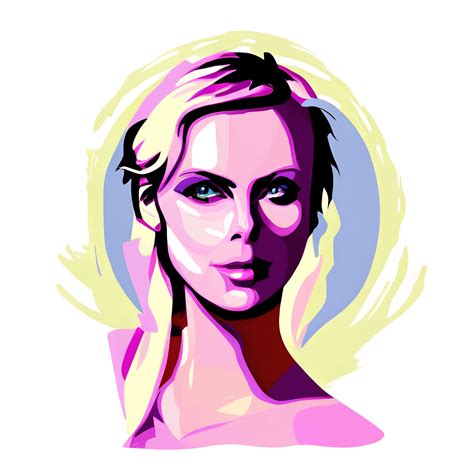 Charlize Theron Digital Graphic · Creative Fabrica