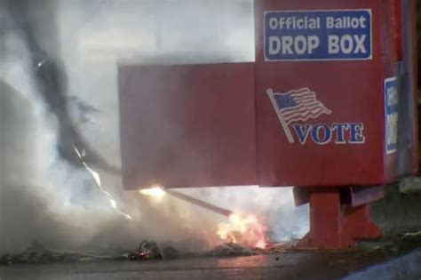 Burning Ballot Box Caught On Camera By Tv Crew We Don T Know How Many Ballots Were In This Box