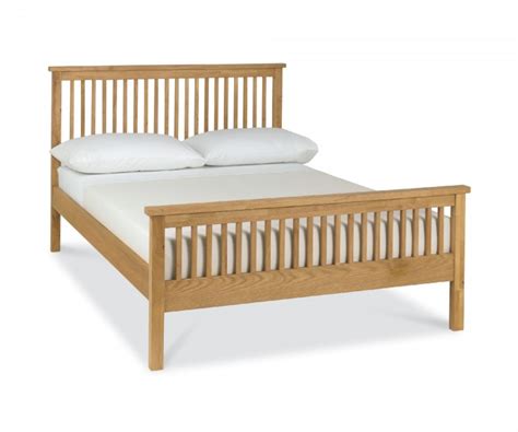 Bentley Designs Atlanta Oak 4ft Small Double High Foot End Bed Frame By