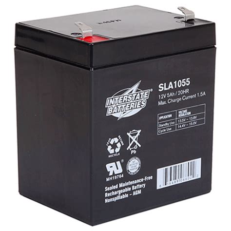 Zbattery Power Patrol V Ah Sealed Lead Acid Battery Tabs