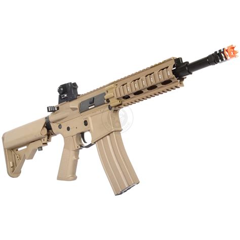 Gandg Combat Machine Gr16 Cqw Rush Ebb Aeg Airsoft Rifle Desert Tan