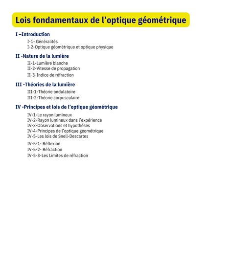 SOLUTION Cours Complet D Optique G Om Trique Studypool