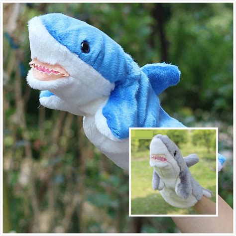 Funny Shark Hand Puppet Cartoon Plush Hand Puppets Baby Kids Doll Plush ...