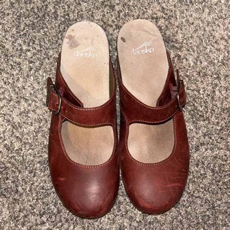 Dansko Martina Size Oiled Leather Mary Jane Buckle Mule Clog