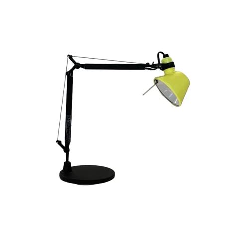 Tolomeo Micro Aluminum Table Lamp Black And Yellow Artemide Deesup