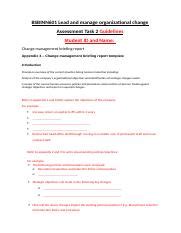 Student ID BSBINN601 Assessment Task 2 Docx BSBINN601 Lead And Manage