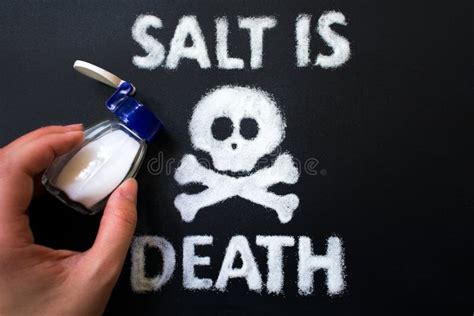 Harm To Health Cause Of Excessive Consumption Of Salt Stock Image