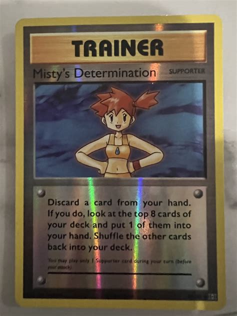 Pokemon Xy Evolutions Trainer Misty S Determination Reverse Holo