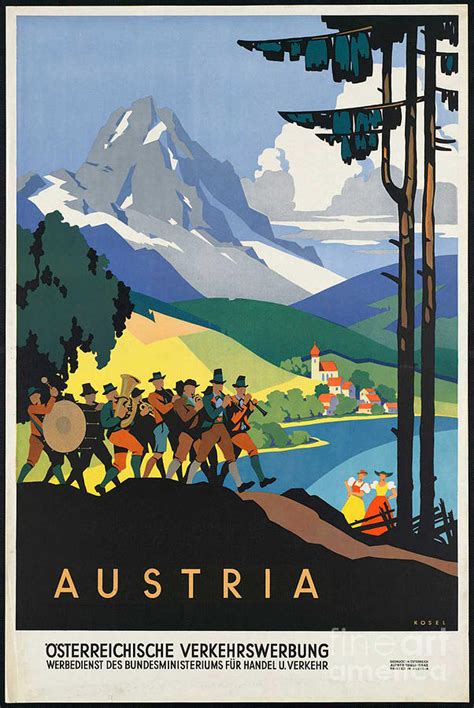 Vintage Austrian Travel Poster Photograph by George Pedro | Fine Art ...