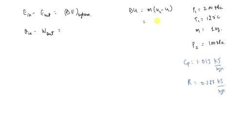 Solved Kg Of Air At Kpa And C Is Contained In A Piston