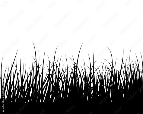 Grass Silhouette Vector Illustration Stock Vector Adobe Stock