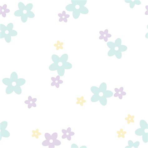 Simple floral vector pattern, pastel flower background. 16181111 Vector ...