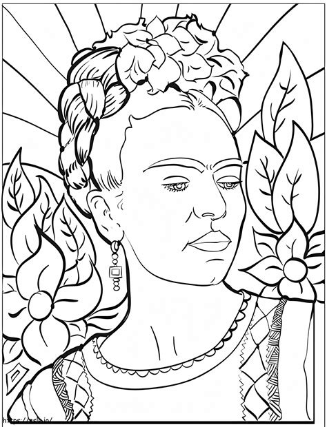 Frida Kahlo Para Colorir - Frida Kahlo Desenho Para Colorir