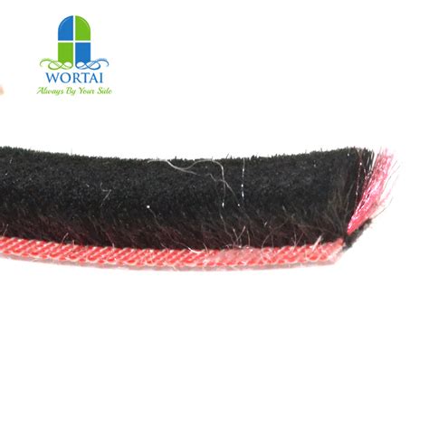 Mohair Wool Pile Weather Strip Woven Pile Brush Seal For Pet Door