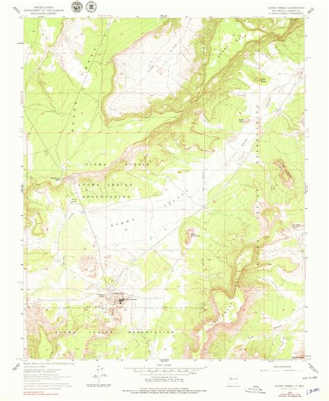 Acoma Pueblo, NM (1961, 24000-Scale) Map by United States Geological ...