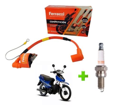 Kit Bobina Bujia Ferrazzi Competicion Motos 110 Smash Gaona