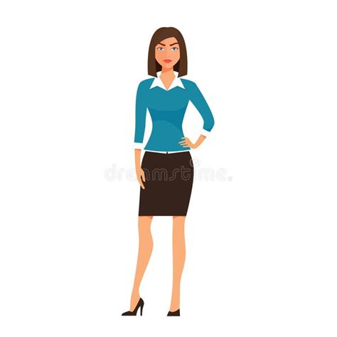 Cartoon Business Woman Character Isolated On White Background Vector Stock Vector