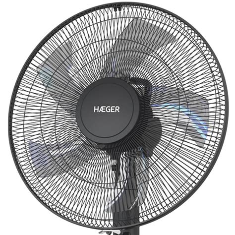 Digital Stand Fan Haeger Premium Black Speeds In W Haeger