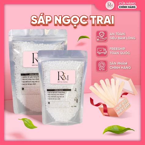 CHE TÊN Sáp Wax Lông Ngọc Trai RIMWAXING Chuyên Dùng Wax Nách Bikini Siêu Bám Lông Tặng Kèm