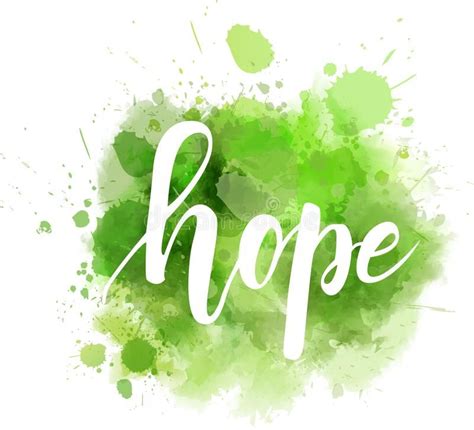 Hope Handwritten Lettering Stock Vector Illustration Of Effect