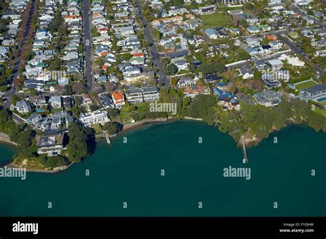 Home Bay Herne Bay Auckland North Island New Zealand Aerial Stock