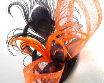 Halloween Headpiece Orange Fascinator Orange And Black Gothic Style