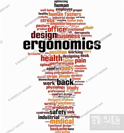 Ergonomics Word Cloud Concept Vector Illustration Stock Vector