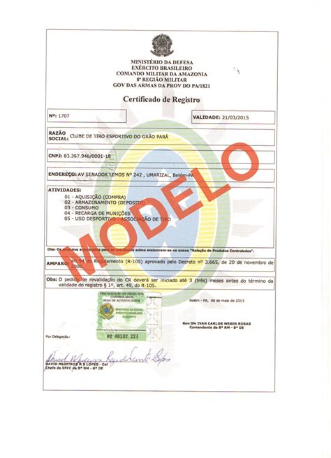 Certificado De Registro O Famoso Cr Airsoft Airsofts Brasil