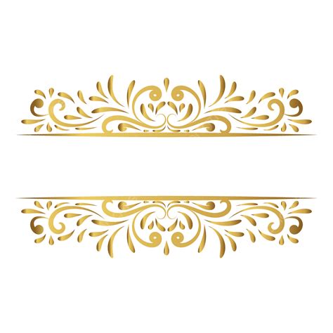 Luxury Gold Vintage Title Frame Png Transparent Background Border