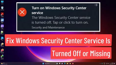 Solucionar Problema De Windows Security Center Service Apagado O