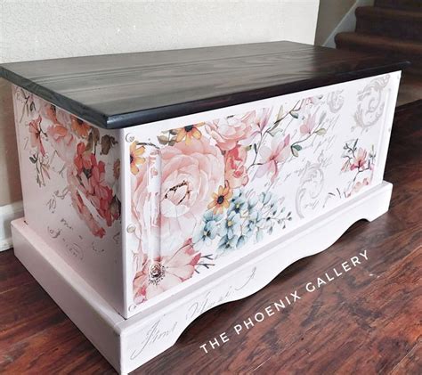 Chest Makeover with Floral Decoupage Design