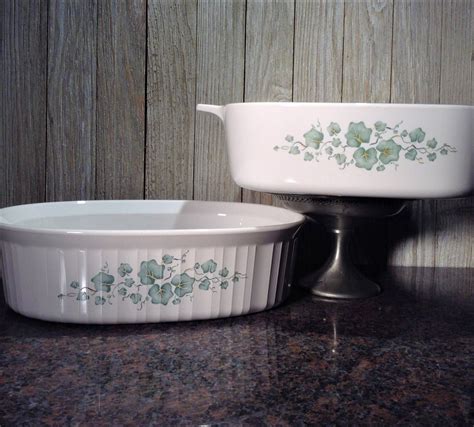 Corning Ware Callaway Ivy Casserole Dishes Set Of 2 Vintage Etsy