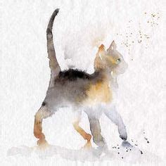 Cat By Dimdi Original Watercolor Painting X Inch Watercolour