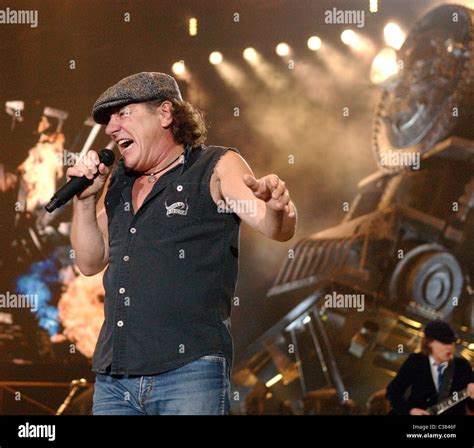 Brian Johnson Ac Dc Perform At The Ahoy Stadium During Their Black Ice